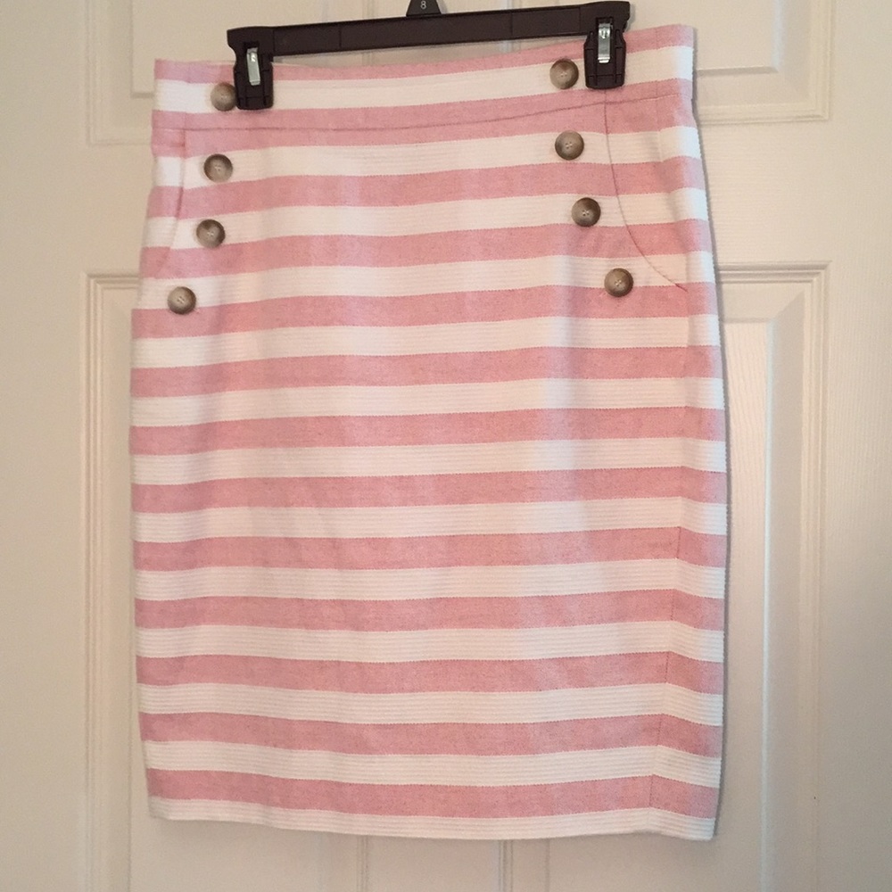 Striped pencil skirt
